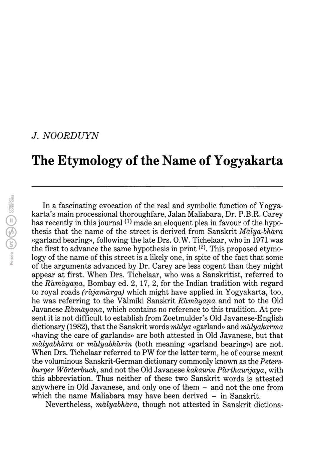 THE ETIMOLOGY OF THE NAME OF YOGYAKARTA