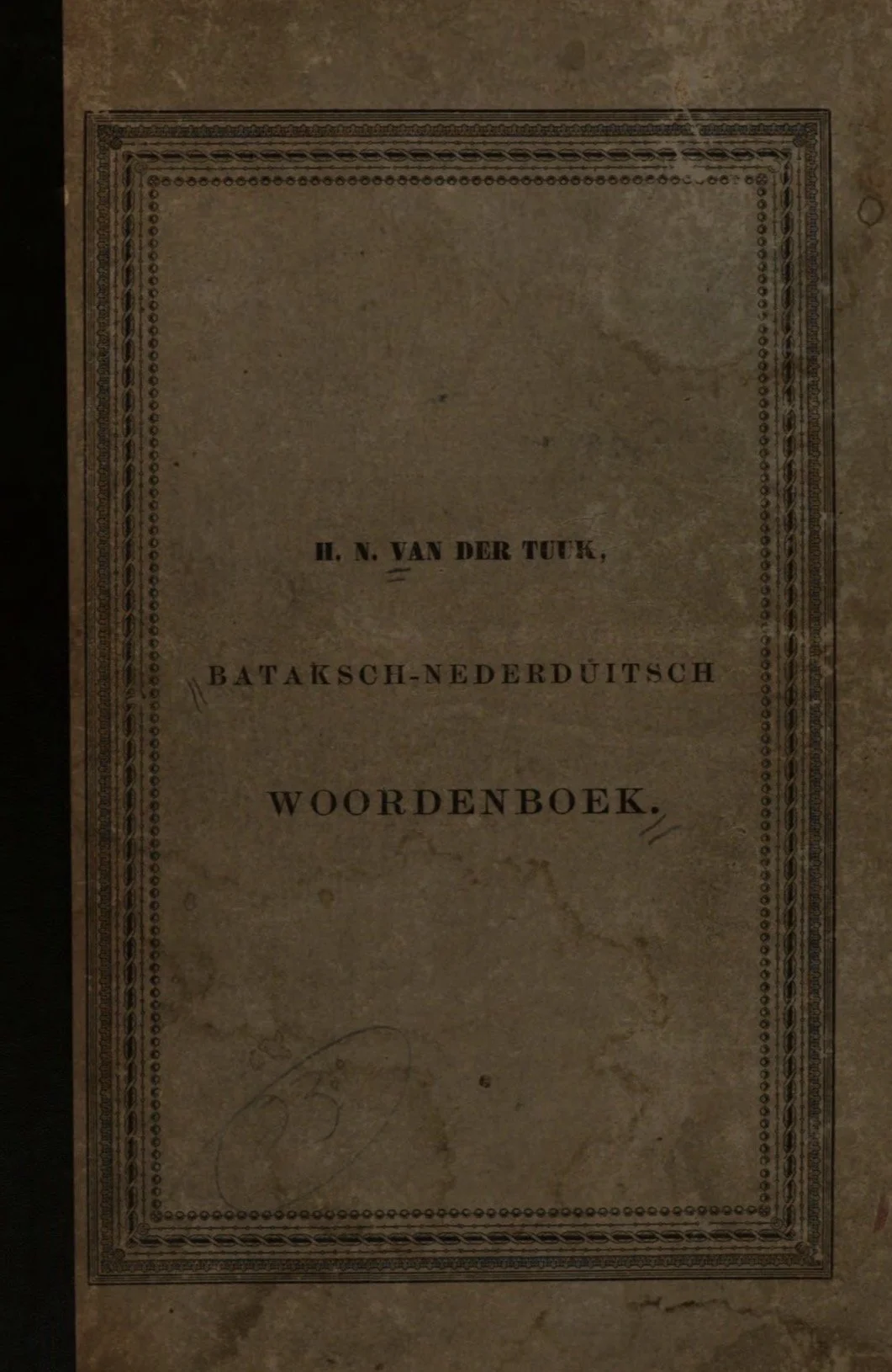 BATAKSCH - NEDERDUITSCH WOORDENBOEK