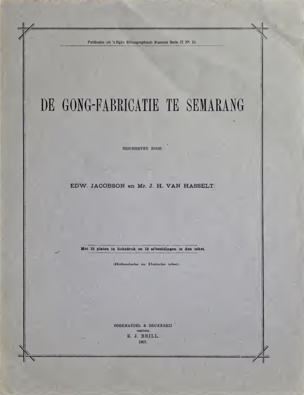 DE GONG-FABRICATIE TE SEMARANG