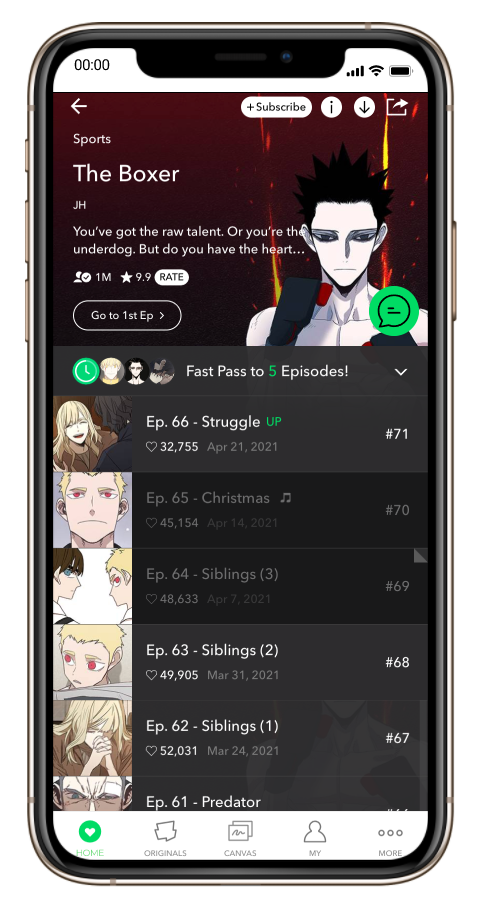 Series Comments Section (Green Button)