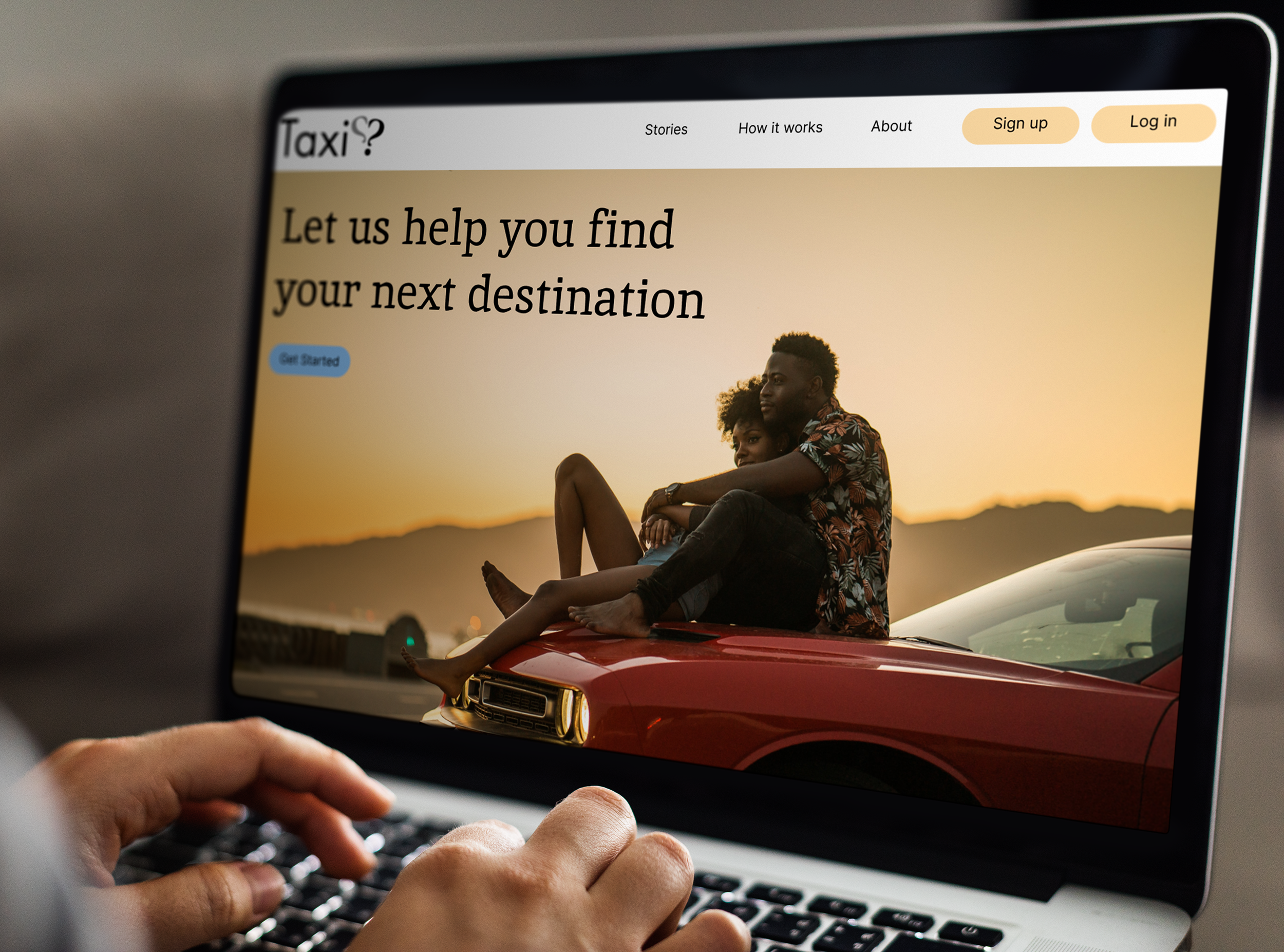 Landing Page for a dating platform for taxi drivers
