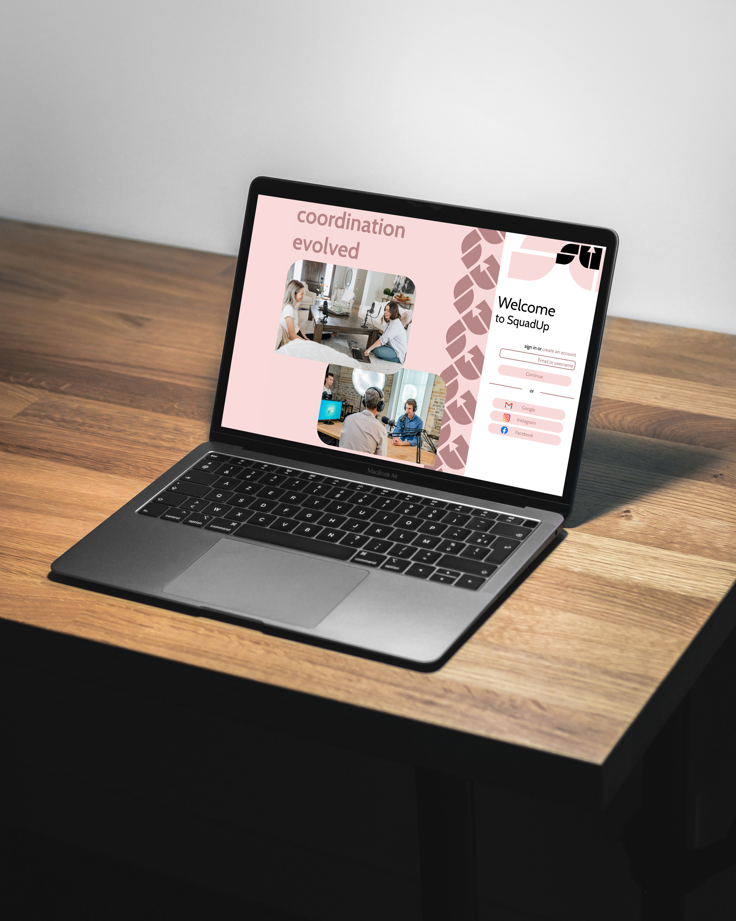 Sign up page for a messaging platform for recording parties