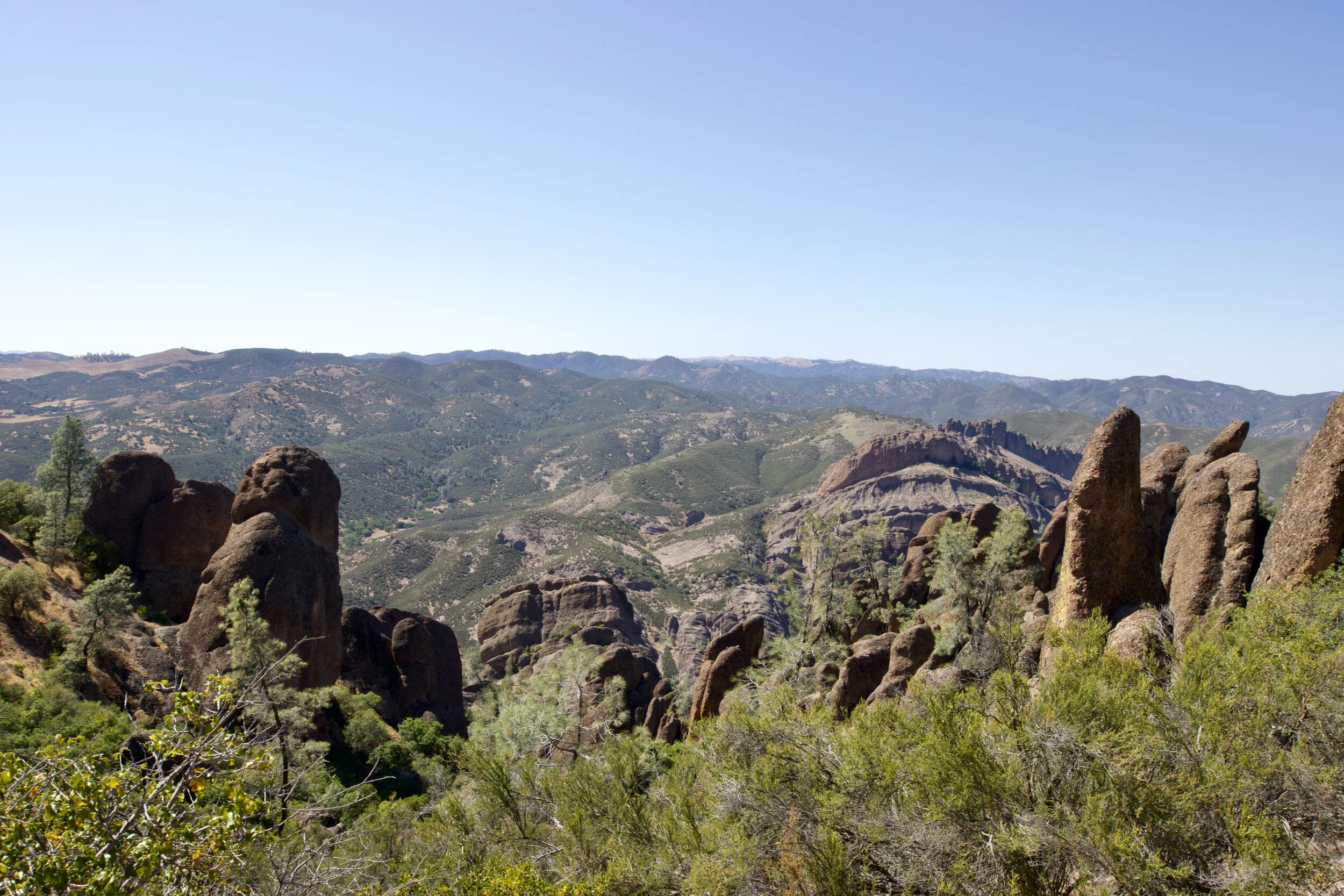 The expansive landscape looking out from High Peaks Trail.