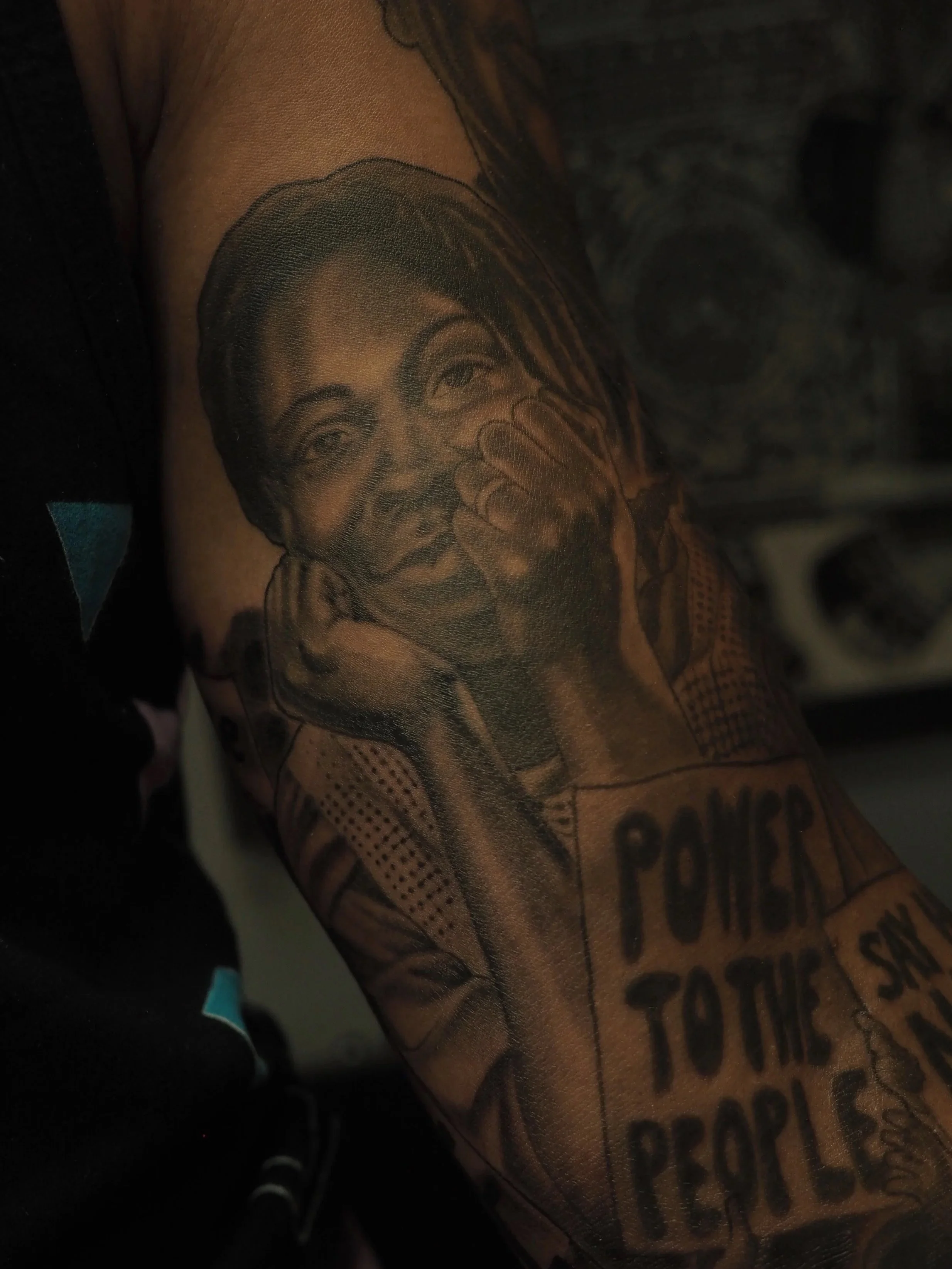 Celie (from the color purple) Portrait tattoo by Wes Holland at Lightwork Tattoo in Sandy Springs Atlanta