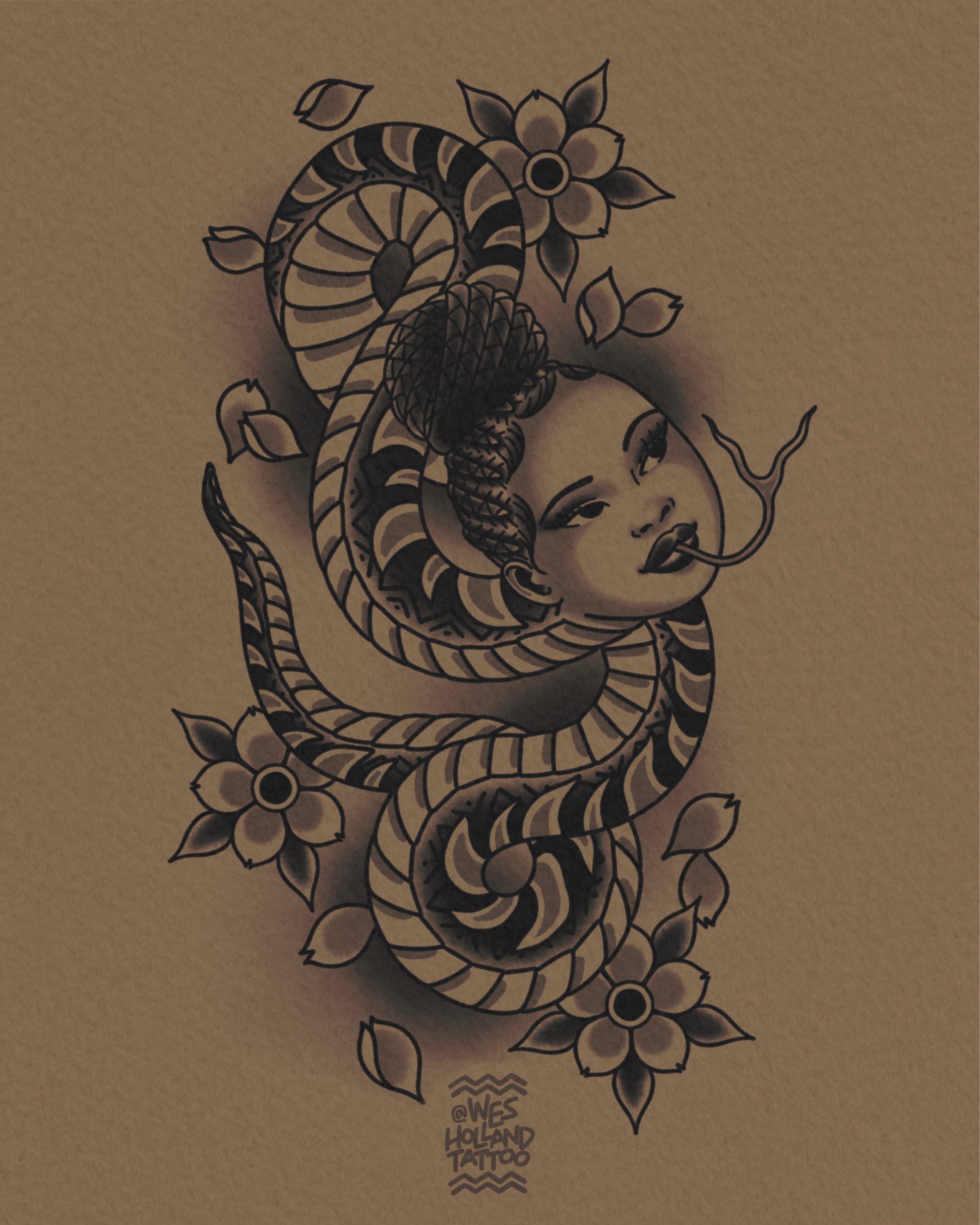 Afro-americana flash by Wes Holland — Lightwork Tattoo · Sandy Springs, Atlanta, Ga