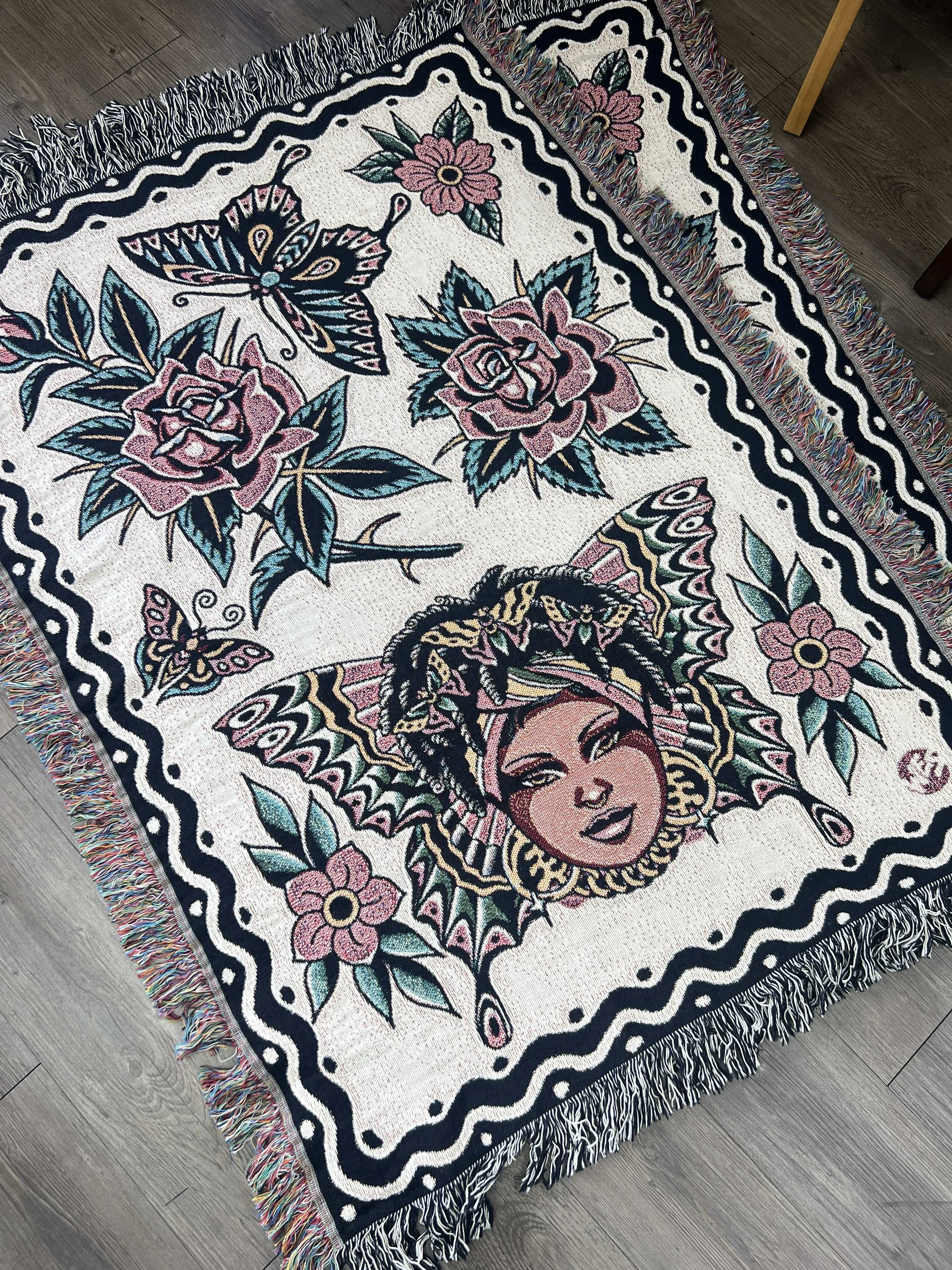 Gye Nyame - Woven Throw Blanket