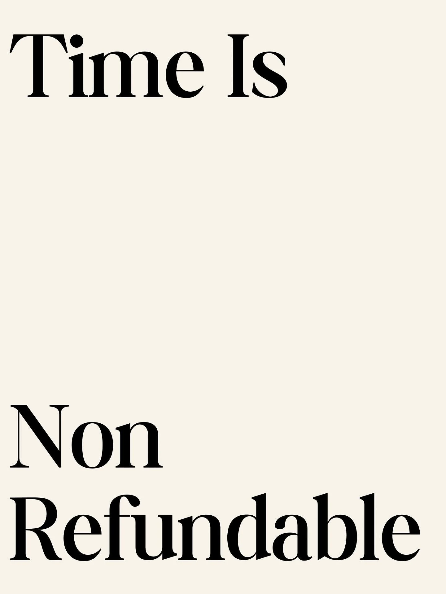 A gentle reminder: spend it wisely