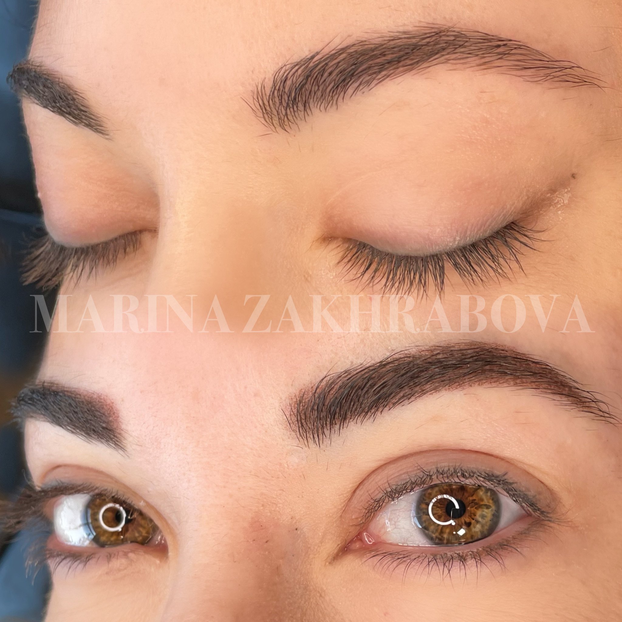 before and after powder brows