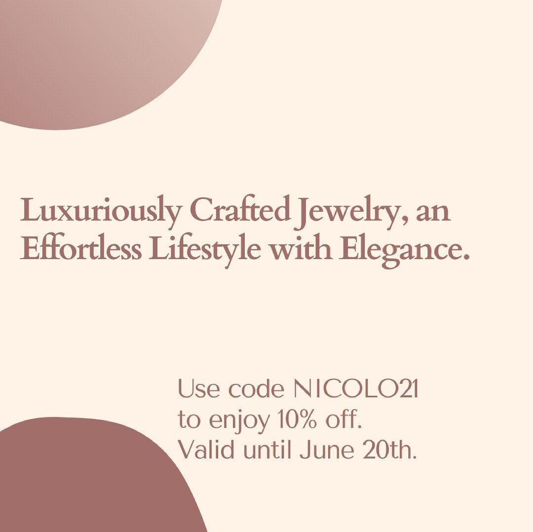 𝟏𝟎% 𝐨𝐟𝐟 𝐆𝐫𝐚𝐧𝐝 𝐎𝐩𝐞𝐧𝐢𝐧𝐠 𝐒𝐚𝐥𝐞 𝐮𝐧𝐭𝐢𝐥 𝐉𝐮𝐧𝐞 𝟐𝟎𝐭𝐡✨

🔗Shop now on www.nicolojewelry.com
