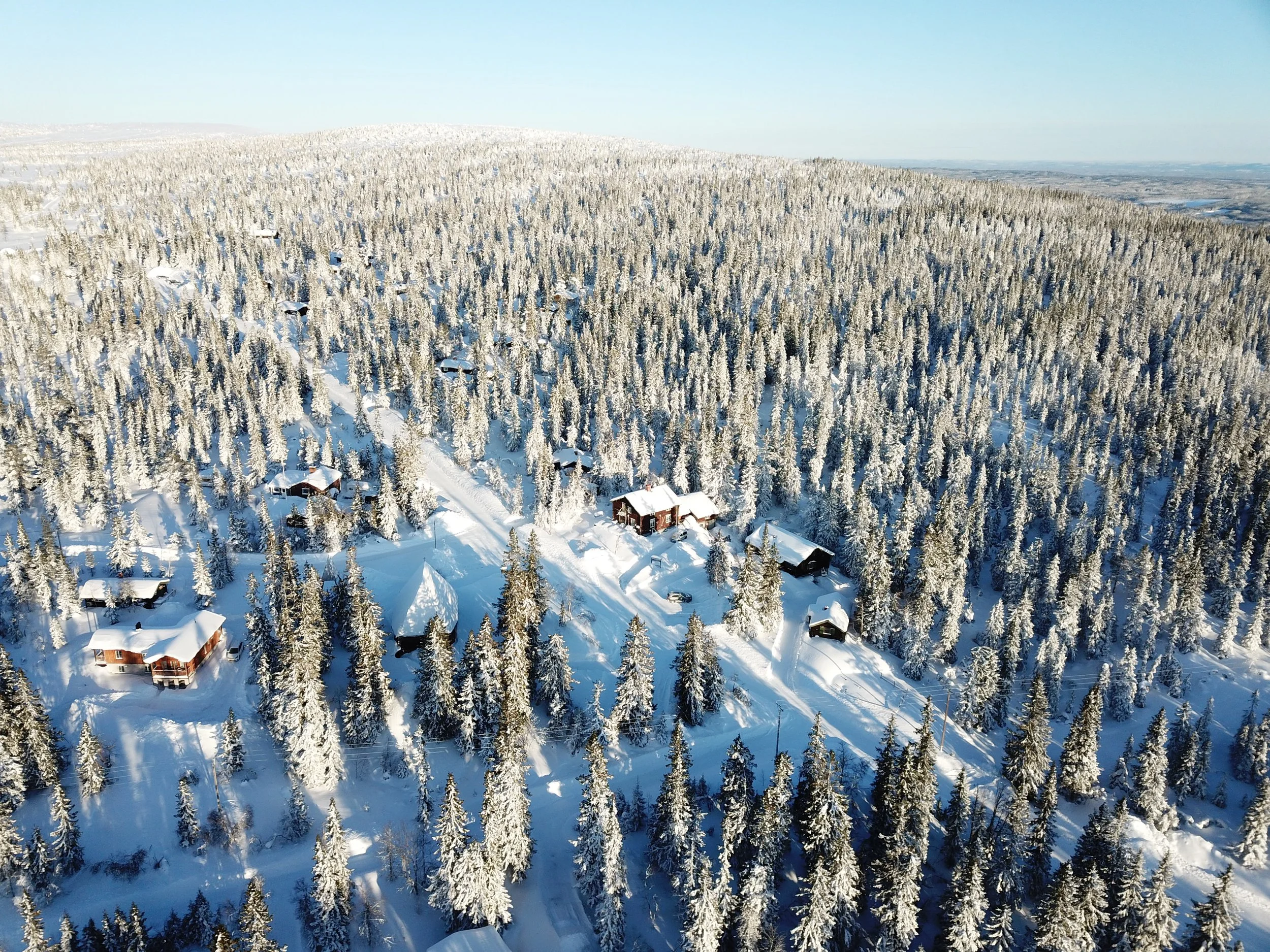 Flygbild fjällgården