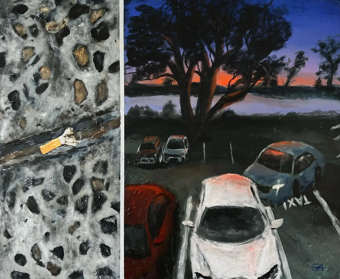 &lsquo;Contemporary Landscape (Narrabeen)&rsquo; 2025
Acrylic on canvas 
70x85cm