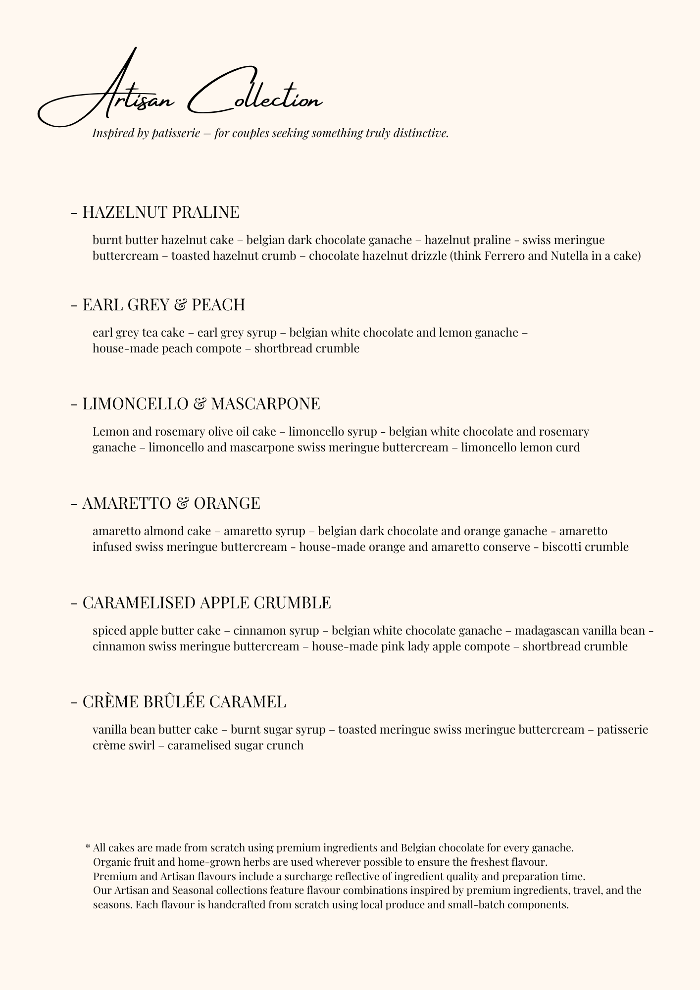 CAKES by Han wedding cake portion guide