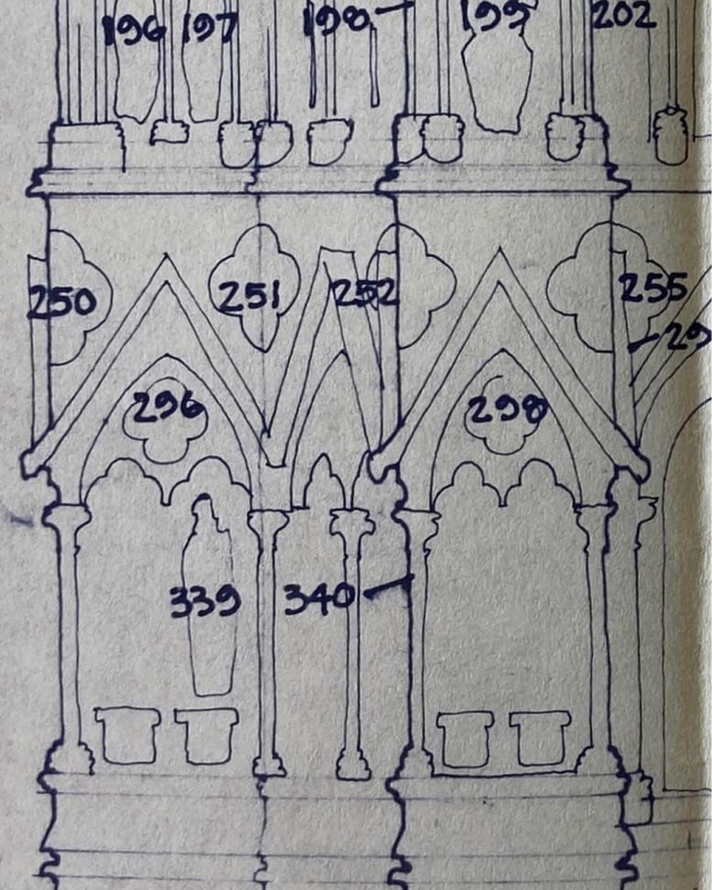 &ldquo;Statues now surviving are shown numbered in accordance with the system used in &quot;The West Front&quot; by L.S. Colchester, 6th Edition 1978, published by the Friends of Wells Cathedral.&rdquo;

#Niche338, is not numbered in this schematic a