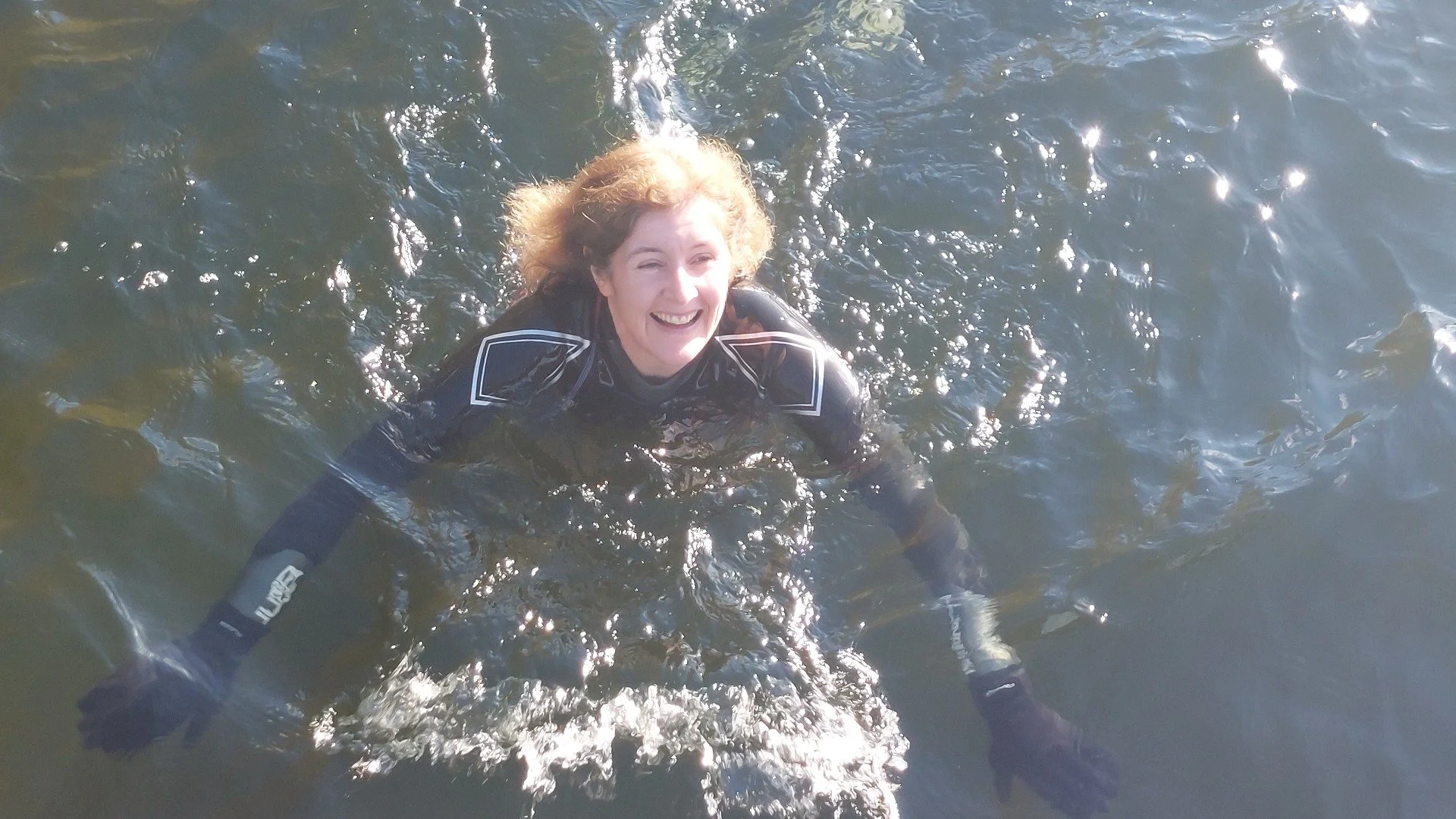 Becky’s first (and only?) triathlon for Elmore