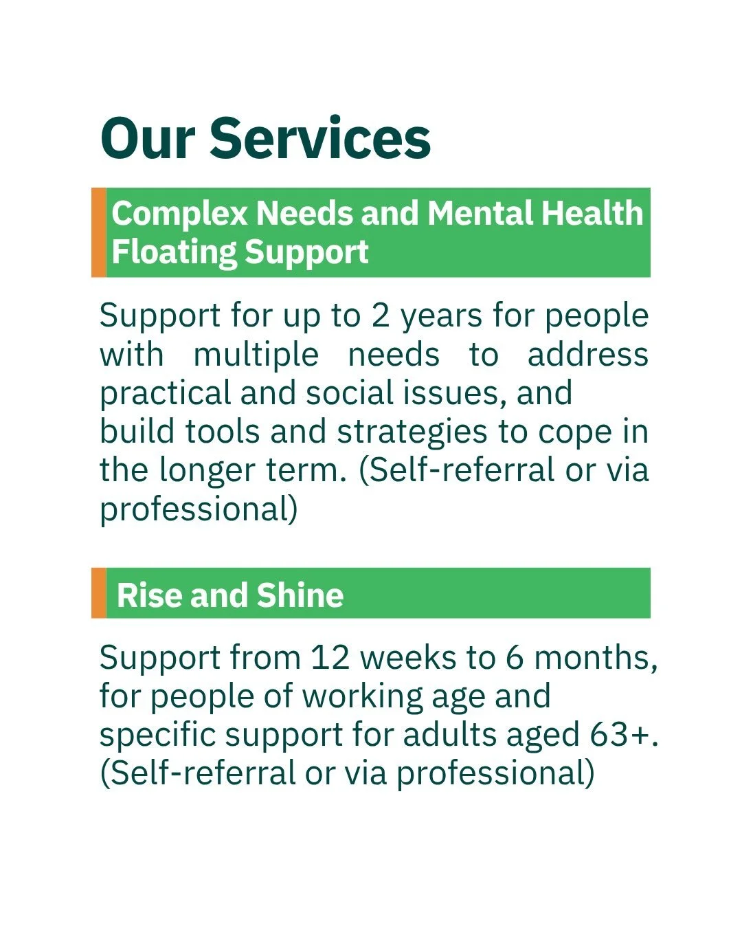 Here&rsquo;s an overview of the different support services Elmore provides. Across them all, we combine practical help, emotional support, and advocacy to empower individuals, break cycles of harm, and build safety, stability and independence. 

Plea