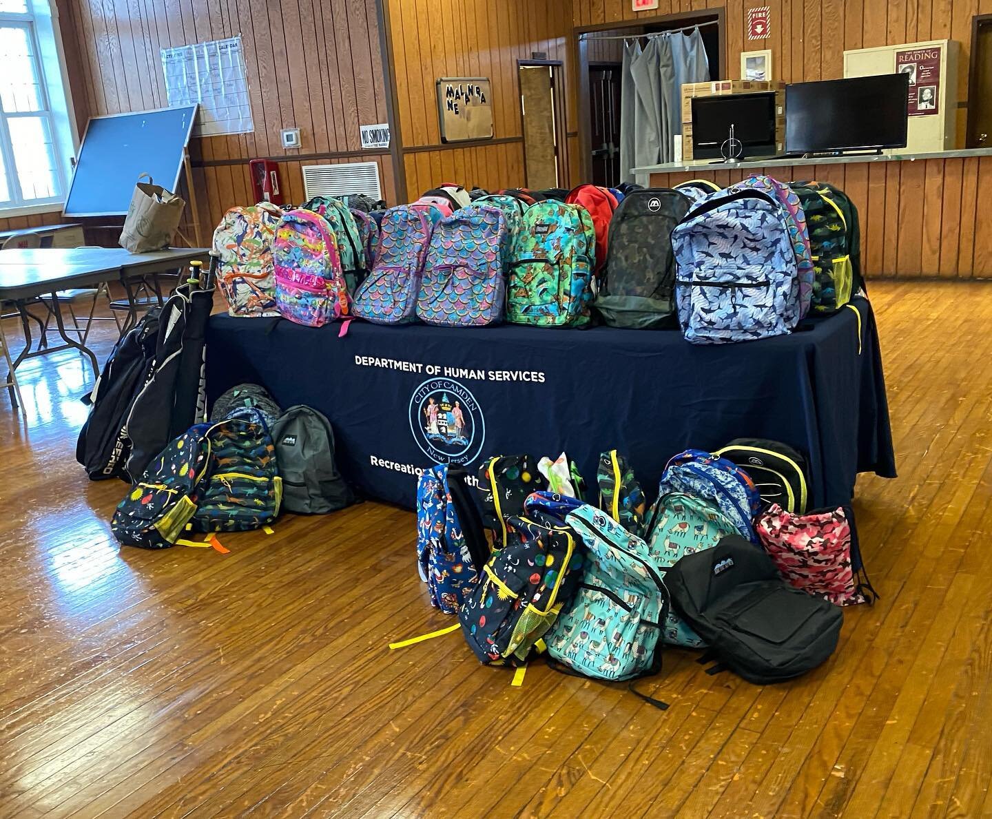 Thank you to everyone who helped us donate over 50 backpacks filled with back to school supplies along with gently used sports equipment in partnership with @heartsofskylar !! We appreciate everyone who supported this initiative for the City of Camde
