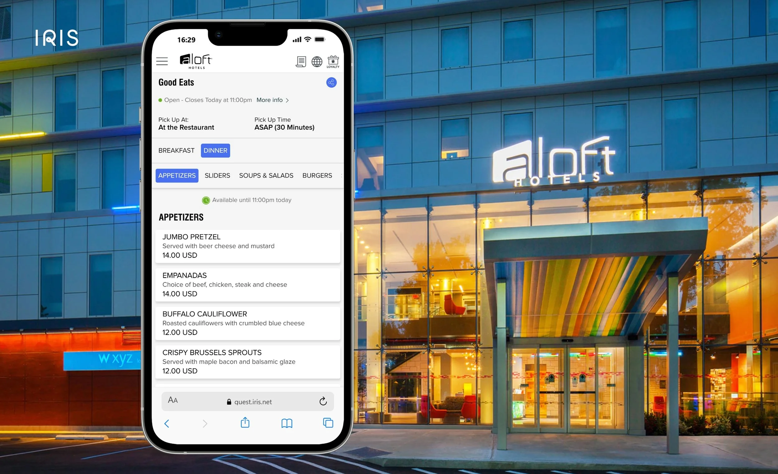 Aloft New York LaGuardia Airport Strengthens F&amp;B Revenue and Reduces Operational Strain with IRIS Mobile Dining