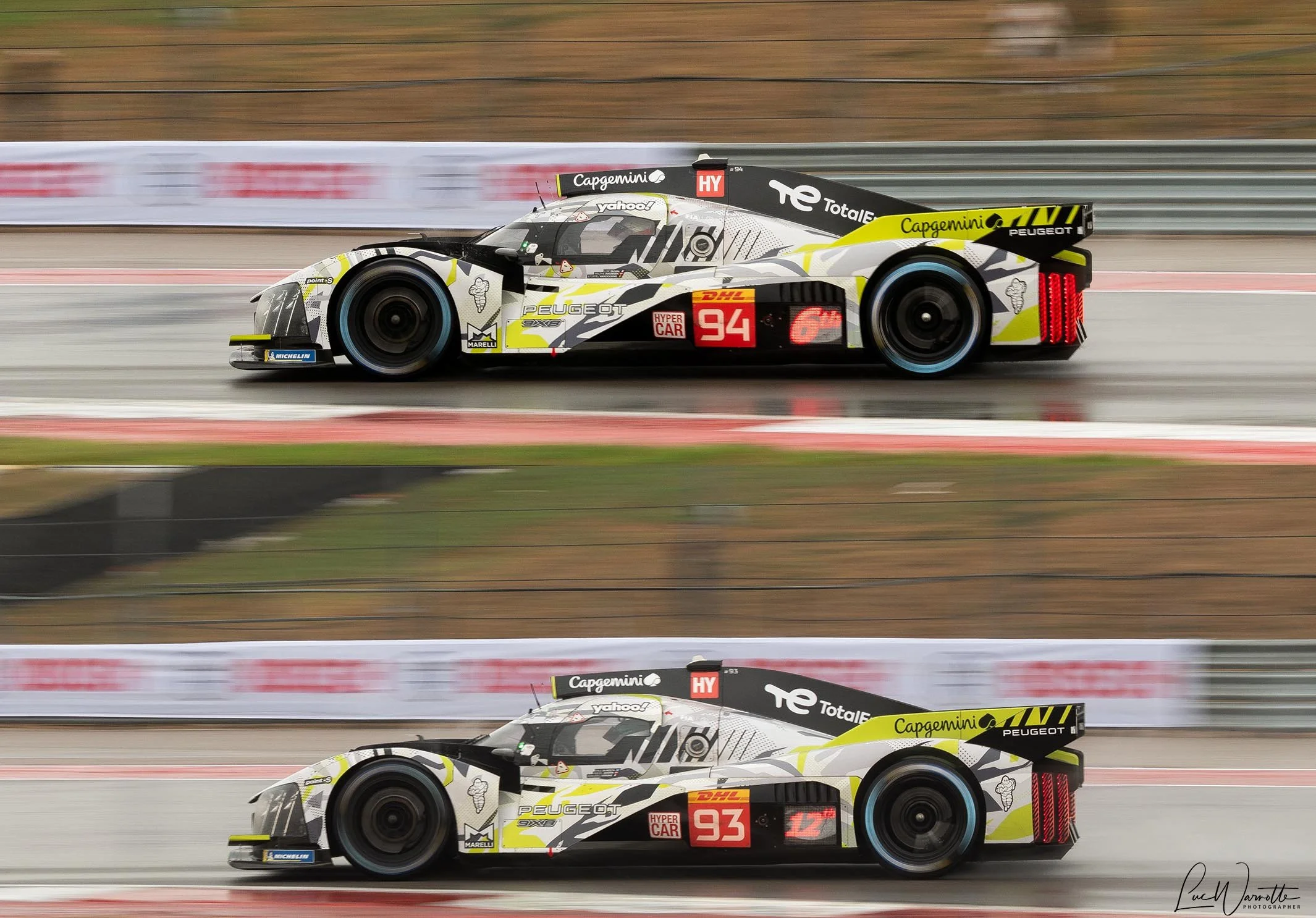 P3 for Peugeot 9X8 #94 (top) and P4 for sister #93 (bottom)