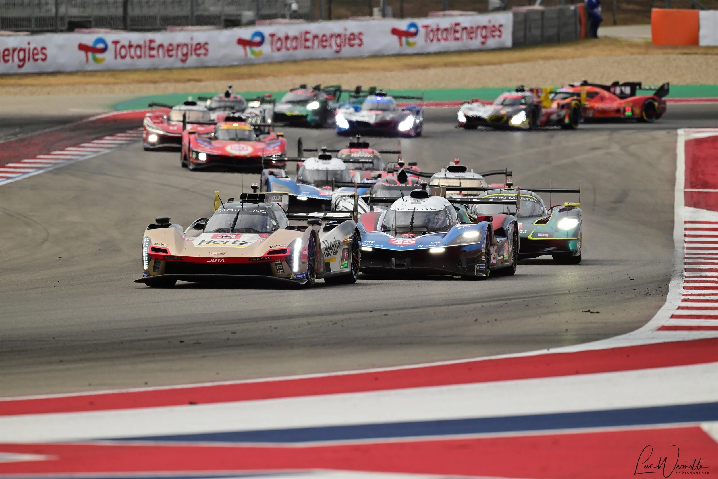 Cadillac #38 leads under caution at Halfway Mark