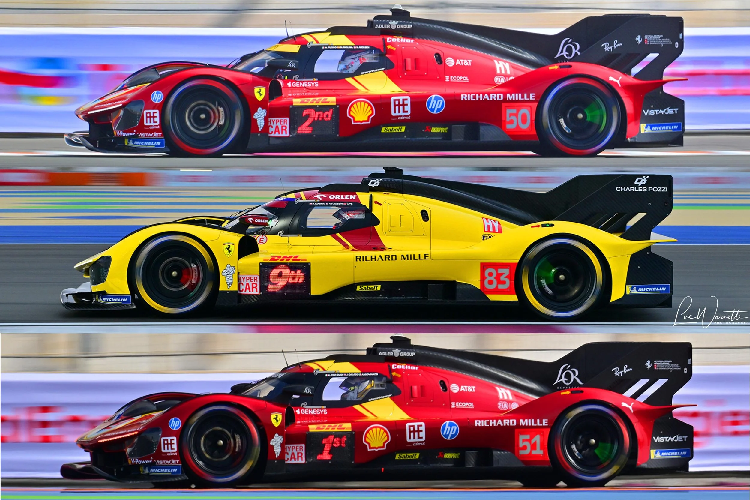 Triple Ferrari 499P at Qatar 1812