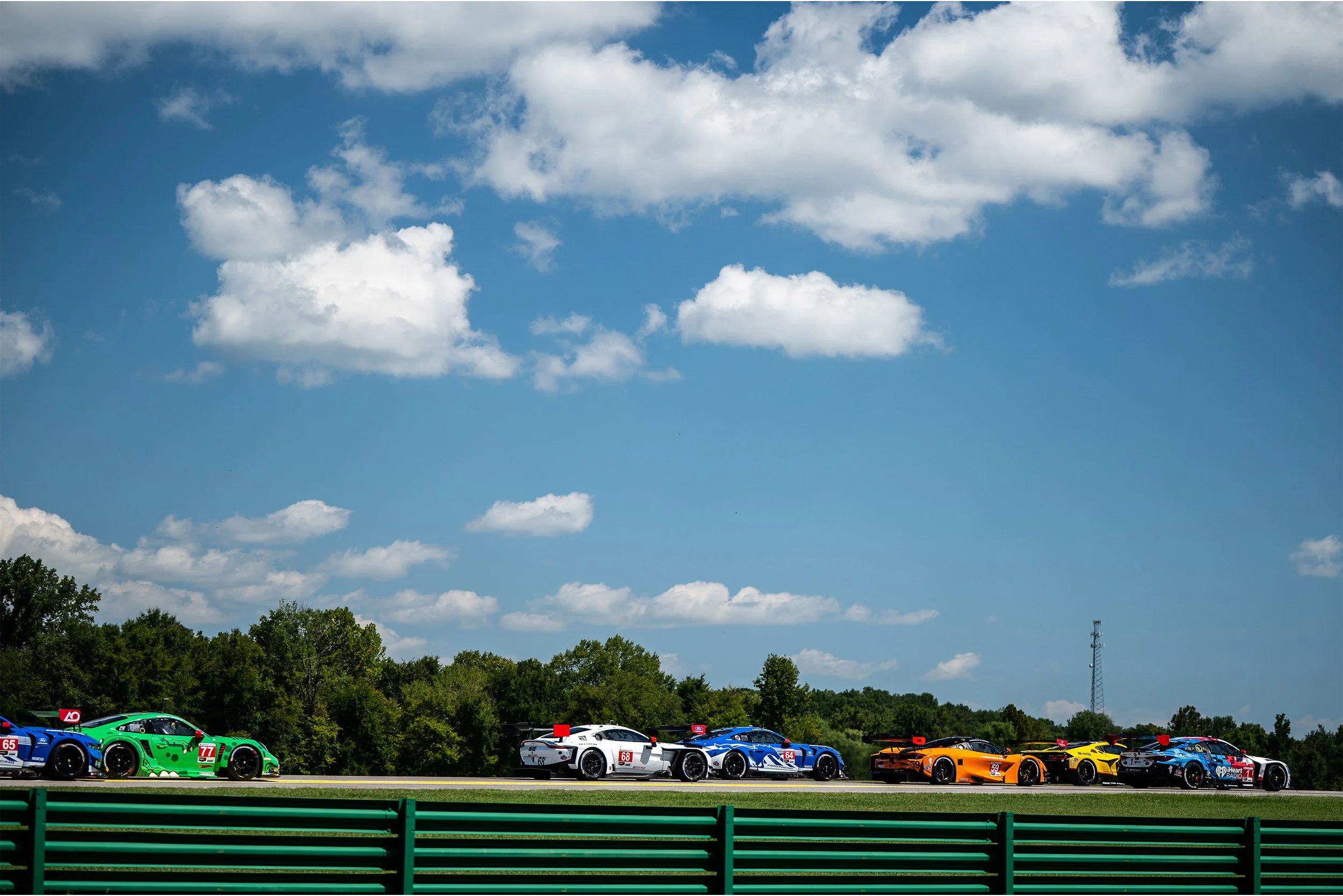 Both Mustang in the middle of the GTD PRO pack
