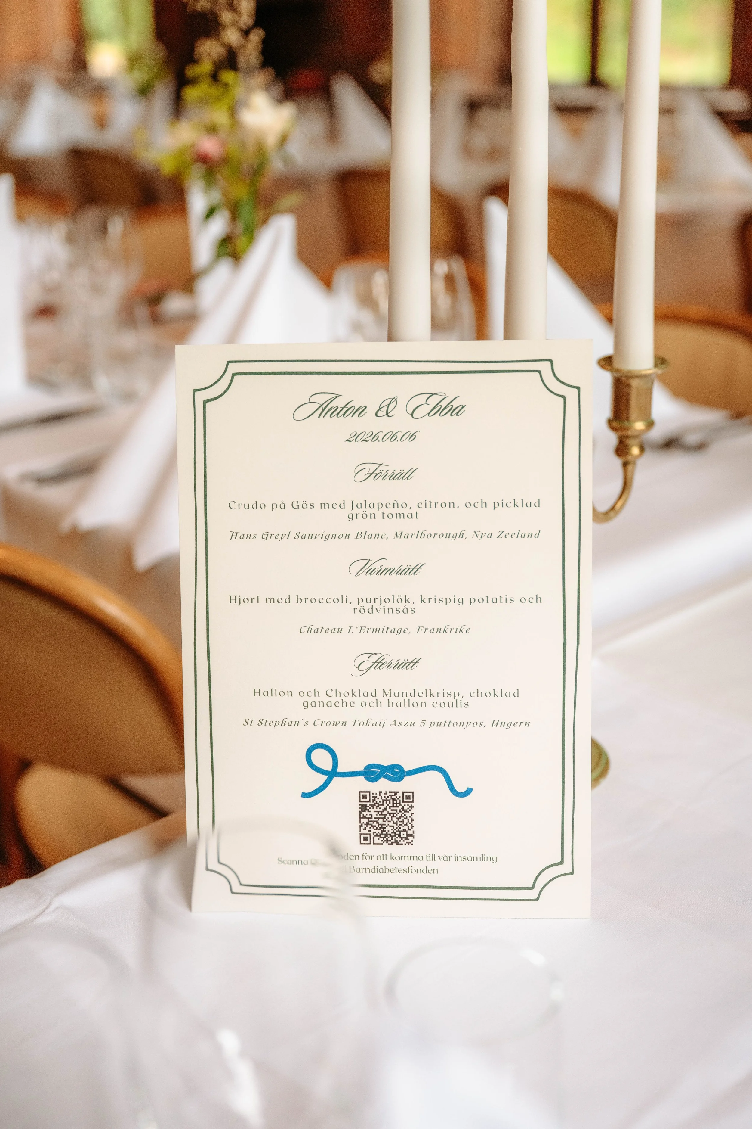 menykort bröllop 