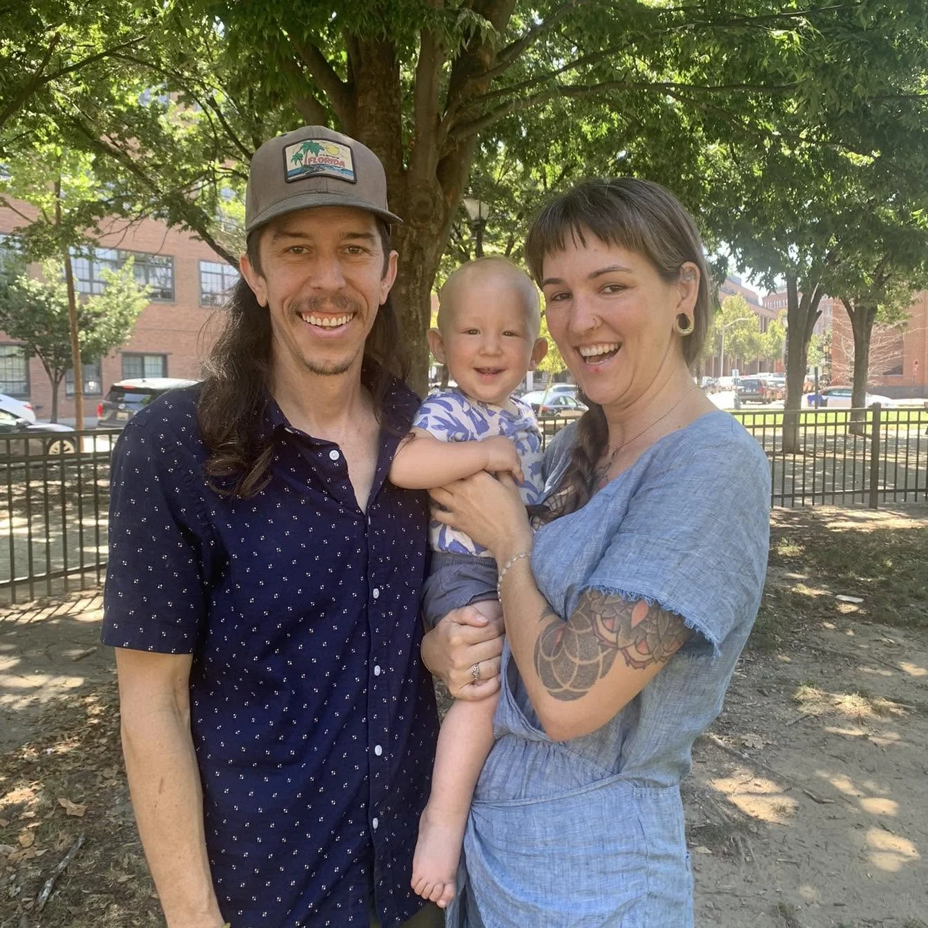 Birth doula Melissa Meadows and her happy family in Freeport Fl.