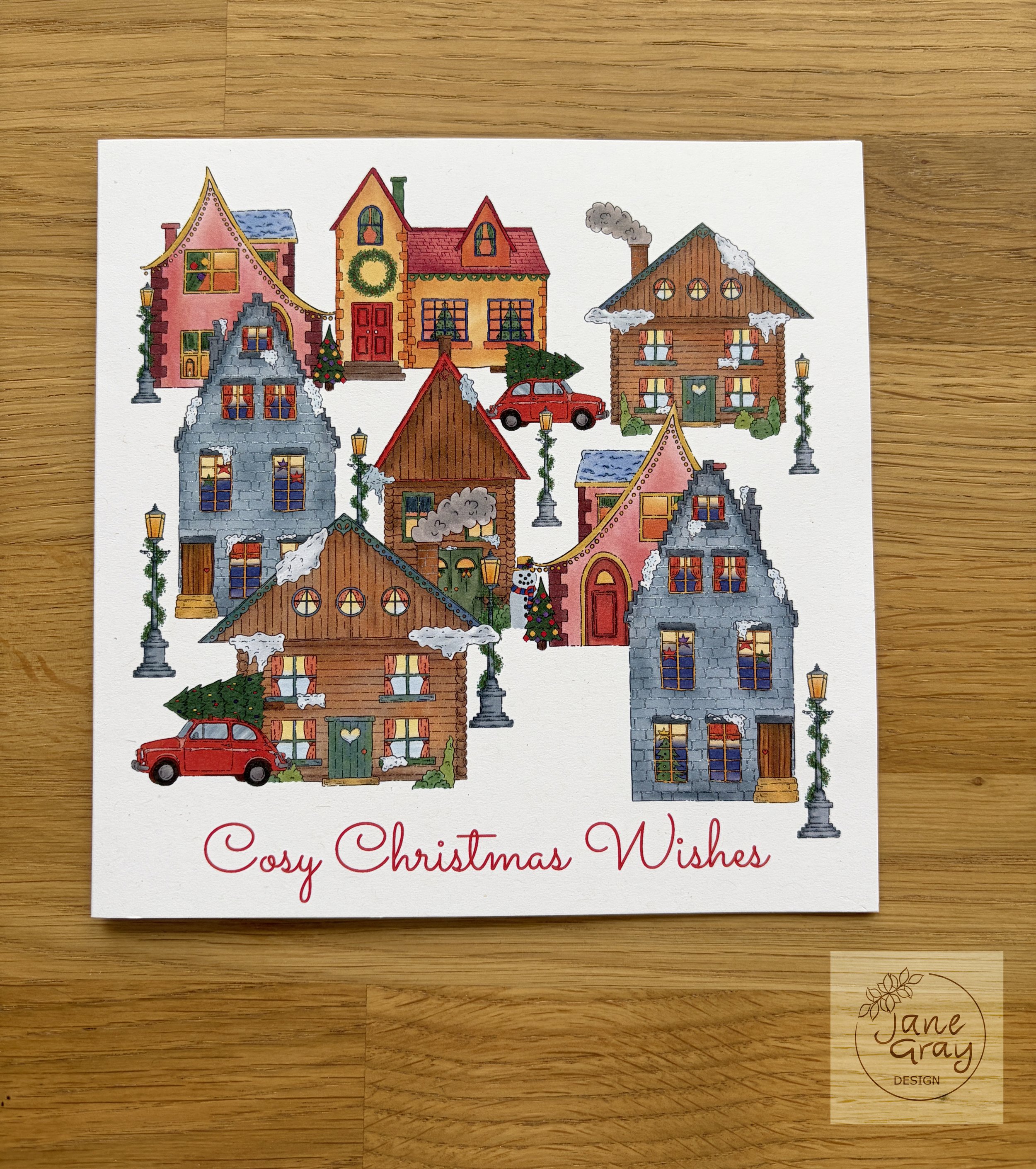 Jane Gray Design Cosy Christmas Wishes Greeting Card_Main Image.jpg