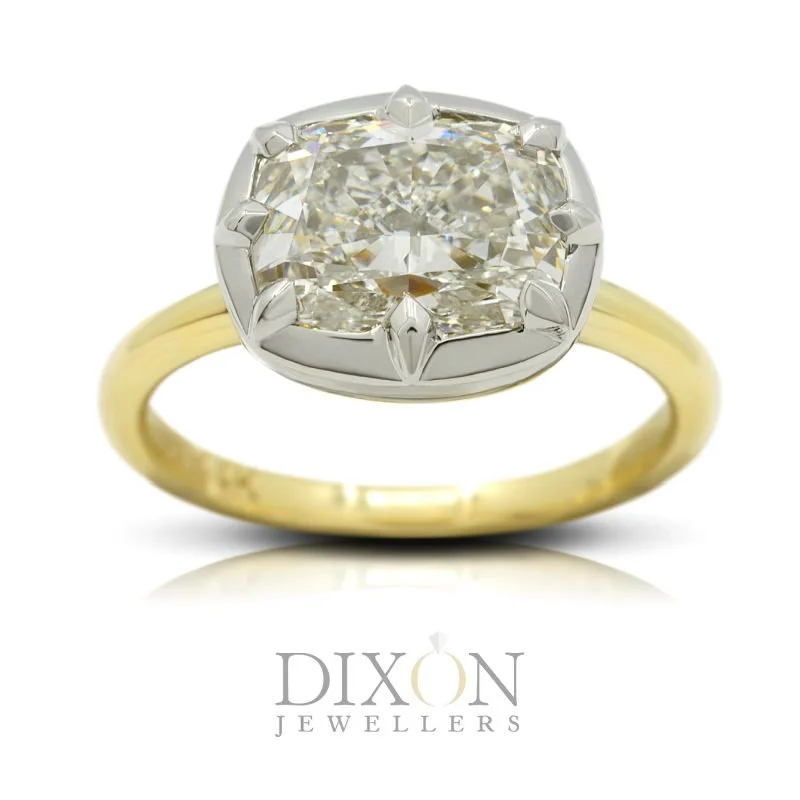 Custom Elongated Cushion Cut East West Engagement Ring .jpg