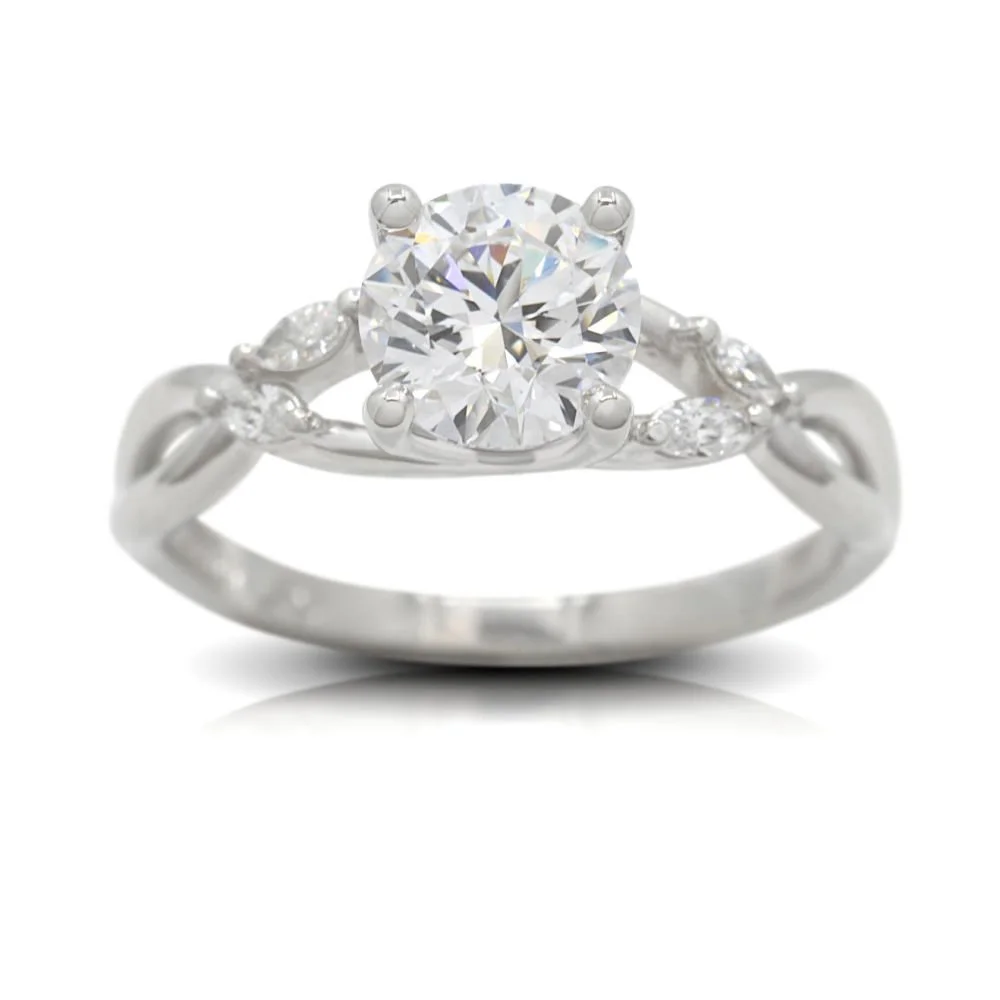 Eternal Ivy Lab Created Diamond Engagement Ring in White Gold