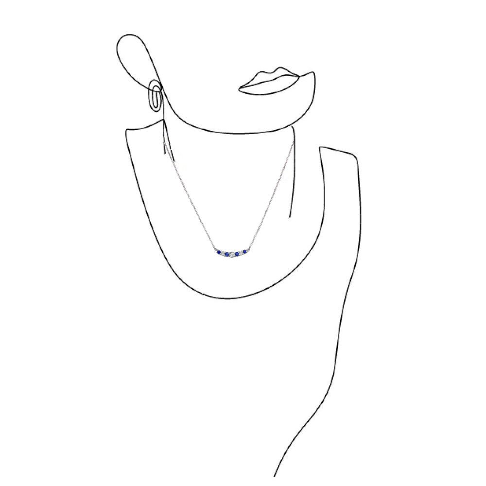 Diamond and Sapphire Curved Bar Necklace on Model.jpg