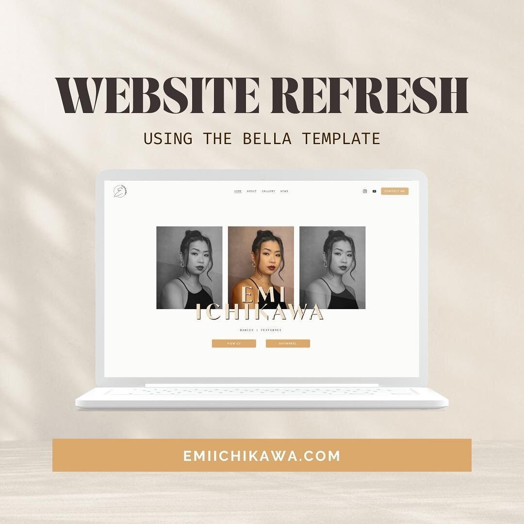 FINALLY got around to refreshing my dance portfolio website 🤣🥹 Link in the post or @emiichikawa bio to have a look!

Using the light version of the BELLA TEMPLATE available in my template shop! ✨

Still taking bookings for May! Let&rsquo;s chat abo