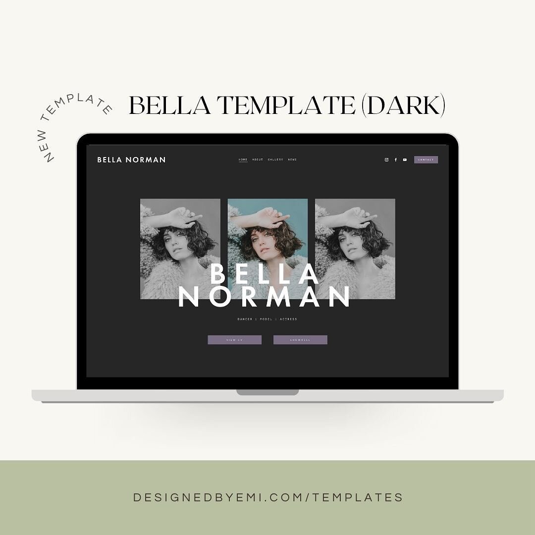 Portfolio Website Template OUT NOW 🎉 Put INTRO10 in the checkout for 10% off until Monday 11/04! 🤩

I&rsquo;m so excited to introduce the BELLA TEMPLATE in DARK and LIGHT versions! This has been in the making for a while and I am so excited to fina