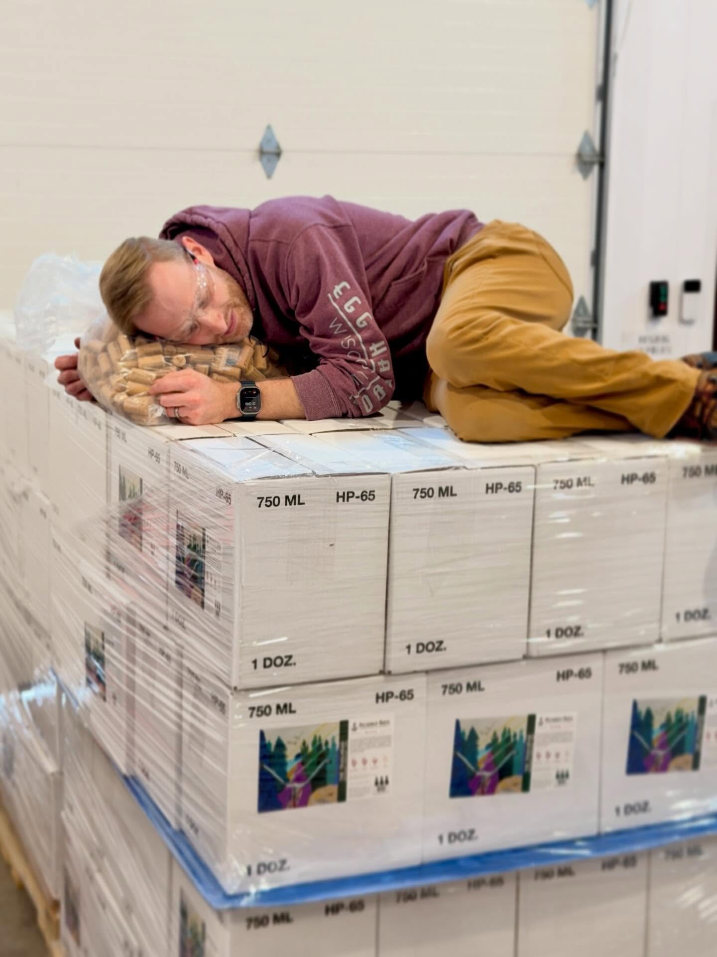 And with that, we put a cork in this bottling season 🍾 

➡️ 19,296 corks
➡️ 1,608 cases of wine 
➡️ 15 SKUs 
➡️ 8 crews of family and friends lending us a hand on the bottling line (Thank you!)
➡️ 1 reason: We love what we do!

Quick nap then on to 