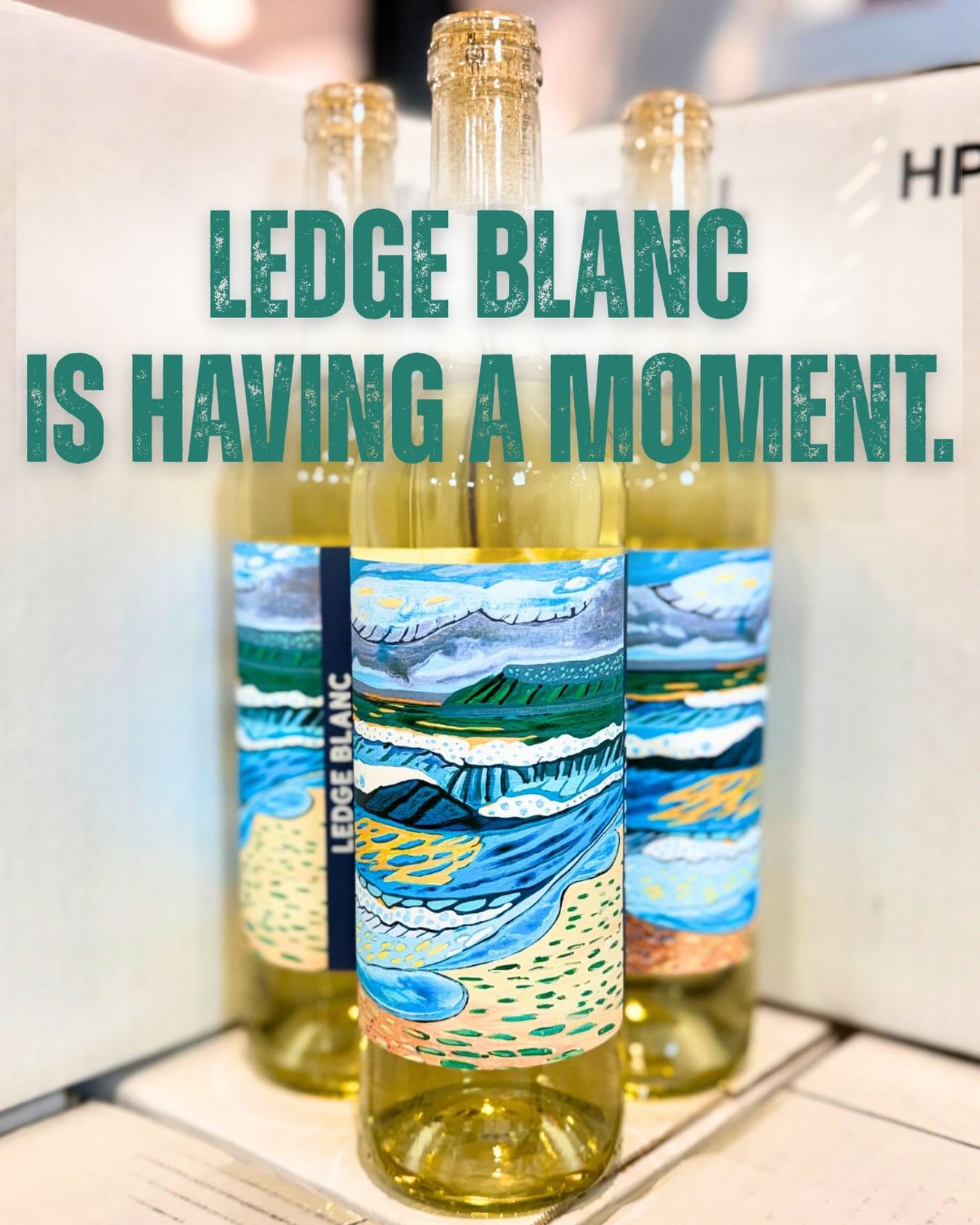 ✨Ledge Blanc is having a moment ✨AND WE ARE HERE FOR IT! 🌊🍷🙌

ARE YOU? See what the buzz is all about. Taste ours Thursday-Sunday or better yet, grab a bottle or a case! 

🎨 Bottle Art &ldquo;Storm&rdquo; by @andreanaylorartwork 

Shop online 24/