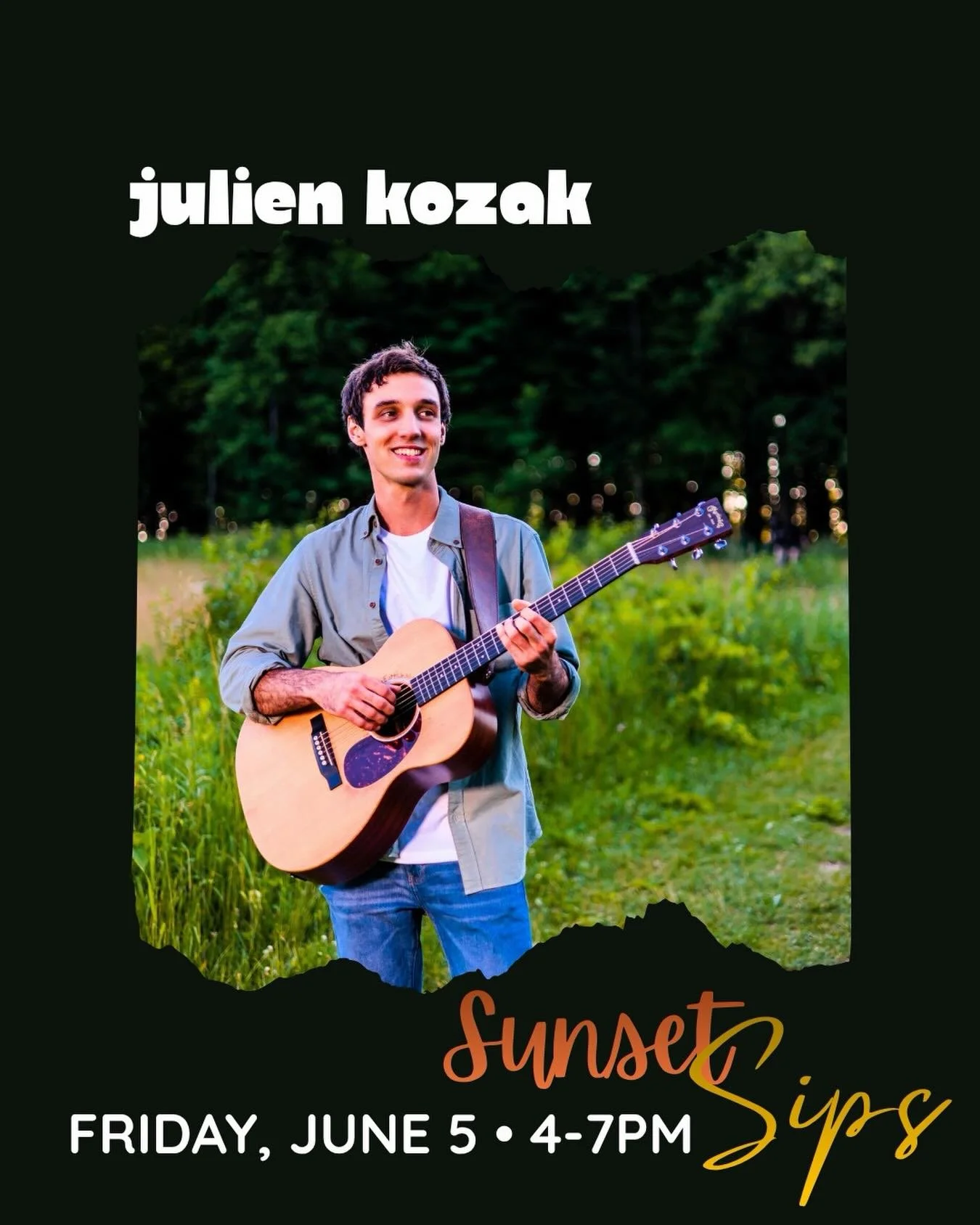 SUNSET SIPS 🌅 FRIDAY, JUNE 5

Live Music 🎵 Julien Kozak 4-7p
Good Eats 🍖 The Purple Yum 1-7p
Superb Sips 🍷 11a-7p

Join us as the sun goes down!

#doorcounty #wisconsinwine #wisconsinledgeava #sunsetsips #cheers

@doorcountywinetrail @eggharbordo