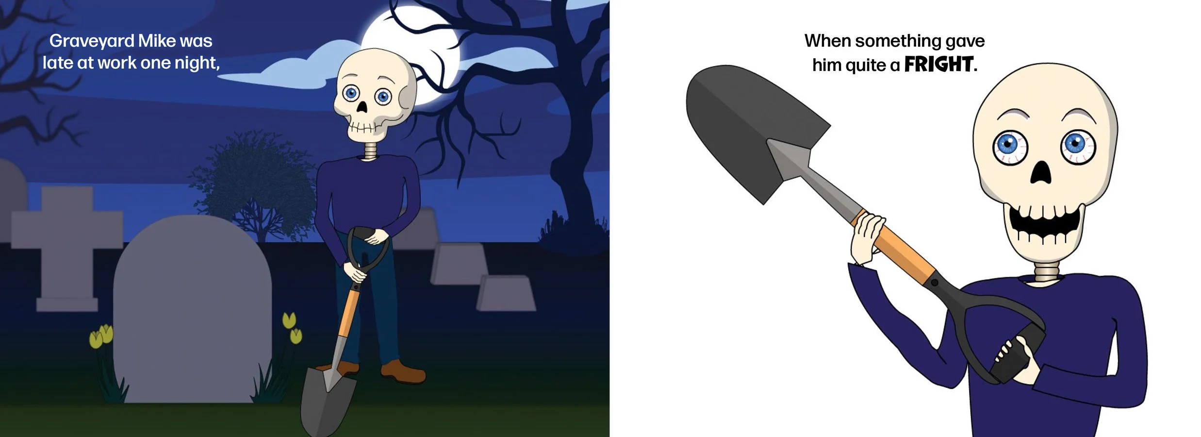 Nory is late at work one night when something gives him quite a fright