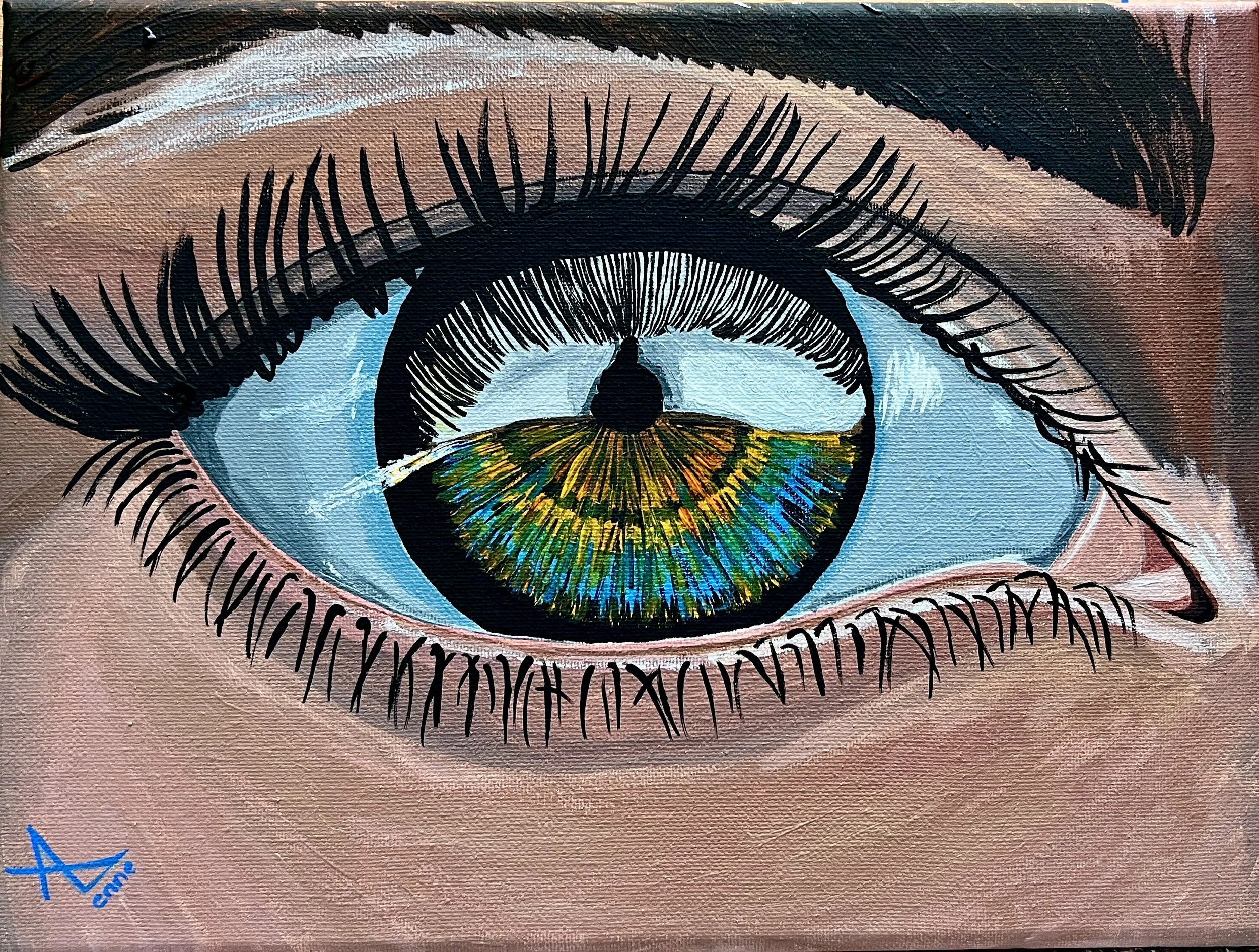 Sunrise - Acrylic on shell