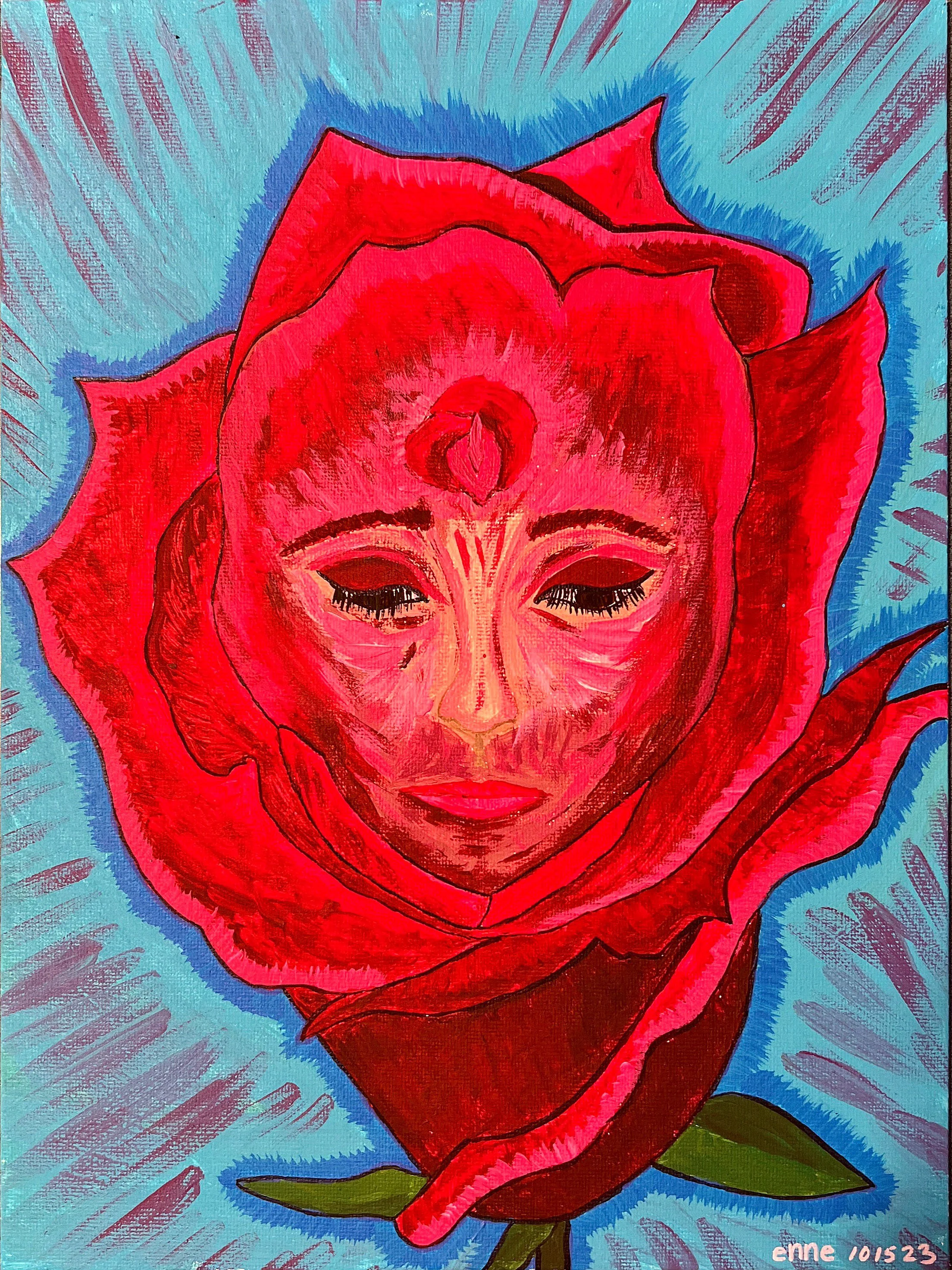 Rose - acrylic on canvas