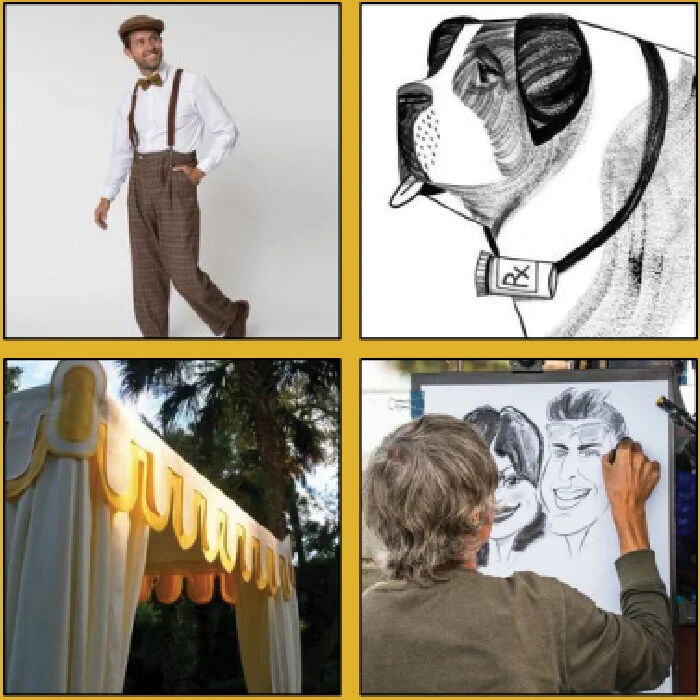 22. Paint me like one of your Frenchies: a caricature artist emphasizing dog and owner quirks