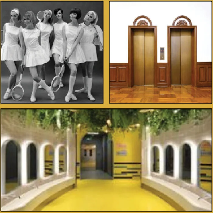 2. Ticketing: a hallway of ticket windows and attendants