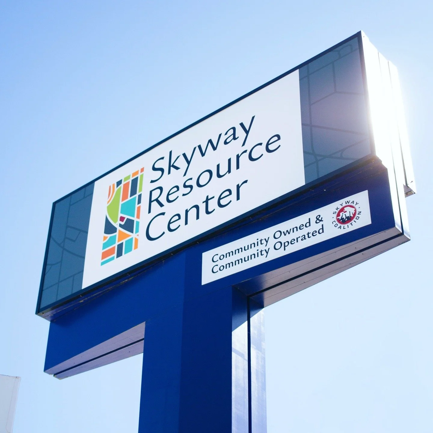Recently, we had the opportunity to work with @skywayresourcecenter on a new logo, inspired by the map of Skyway and their Resource Center, and featuring a mosaic of shapes and colors that represent the many people, programs, and connections that mak