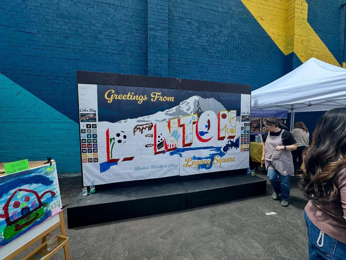 It was so fun collaborating with @craftlabseattle to create this custom paint-by-numbers mural for the City of Renton&rsquo;s Legacy Square Grand Opening event.

A huge thank you to Laura at @craftlabseattle for bringing this project together and cre