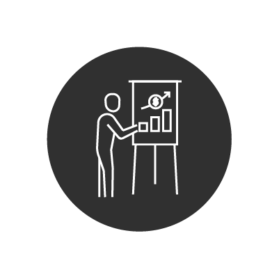 Icon depicting affordability with a reduced price tag and approval gesture, suggesting improved margins without sacrificing luxury.