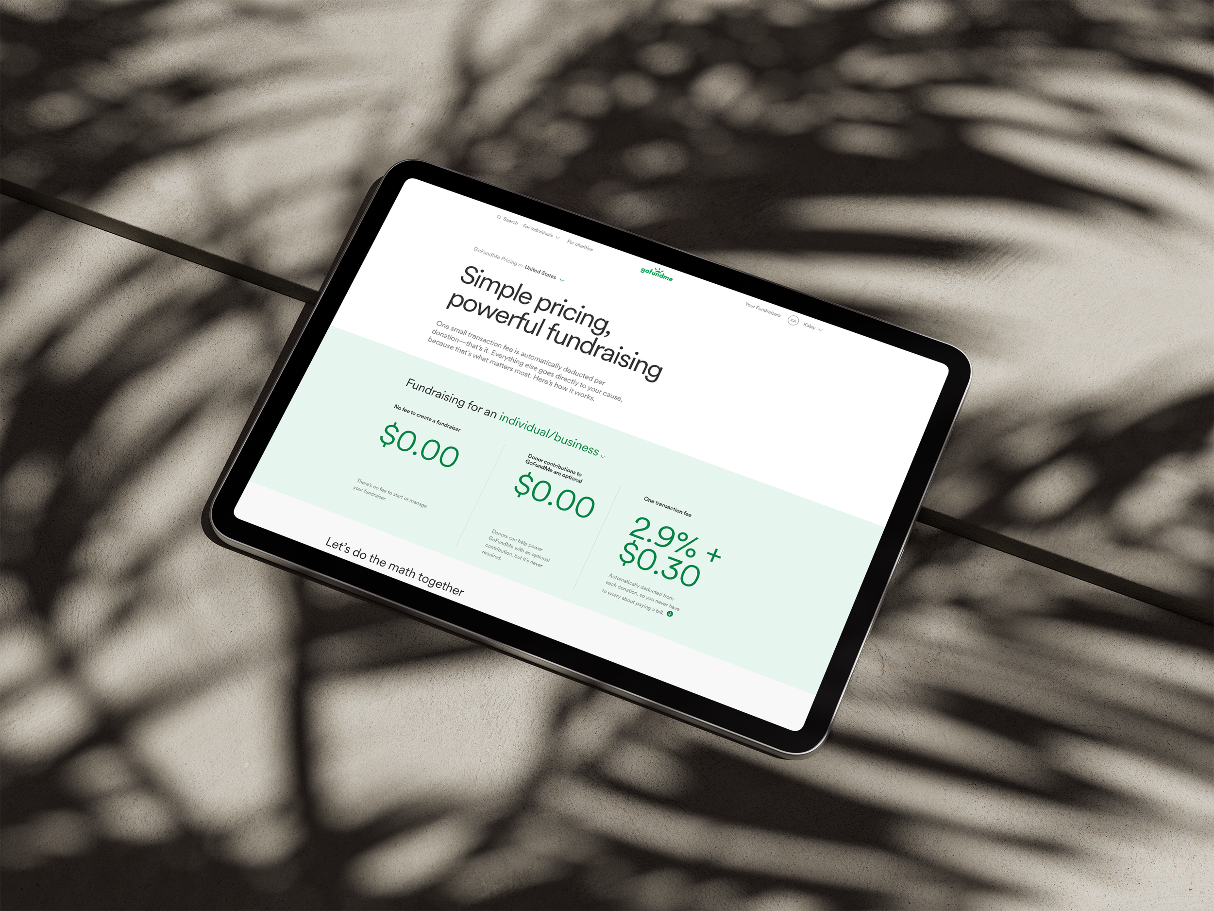  
 GoFundMe Pricing 
 product marketing + content strategy 
 