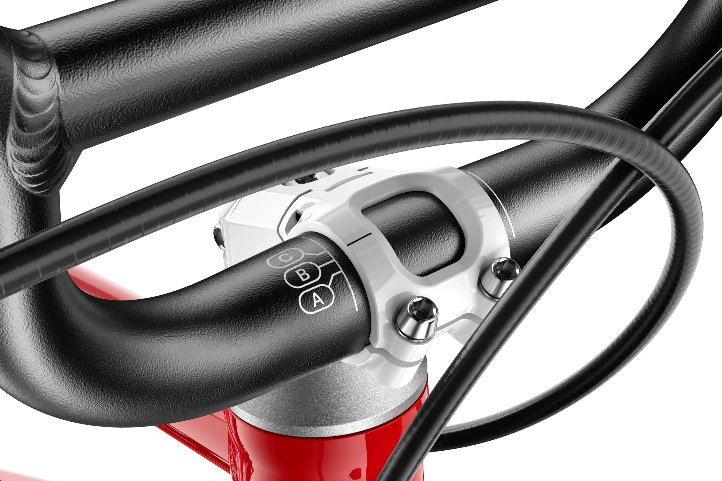 Woom Go 4 Red kids stemadjustment on the white background.