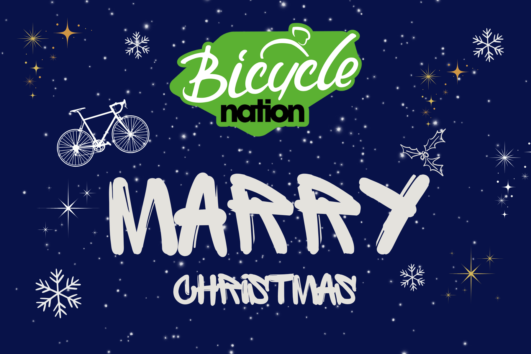 Black & Beige Typography Marry Christmas