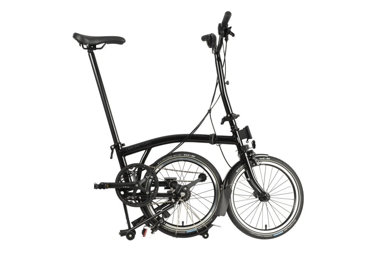 Brompton C Line Explore M6L Mid Handlebar Folding Bike in Black