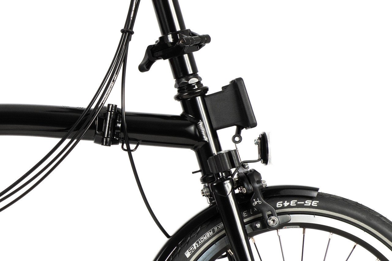 Brompton P Line Urban M4L folding bike in Midnight Black Metallic