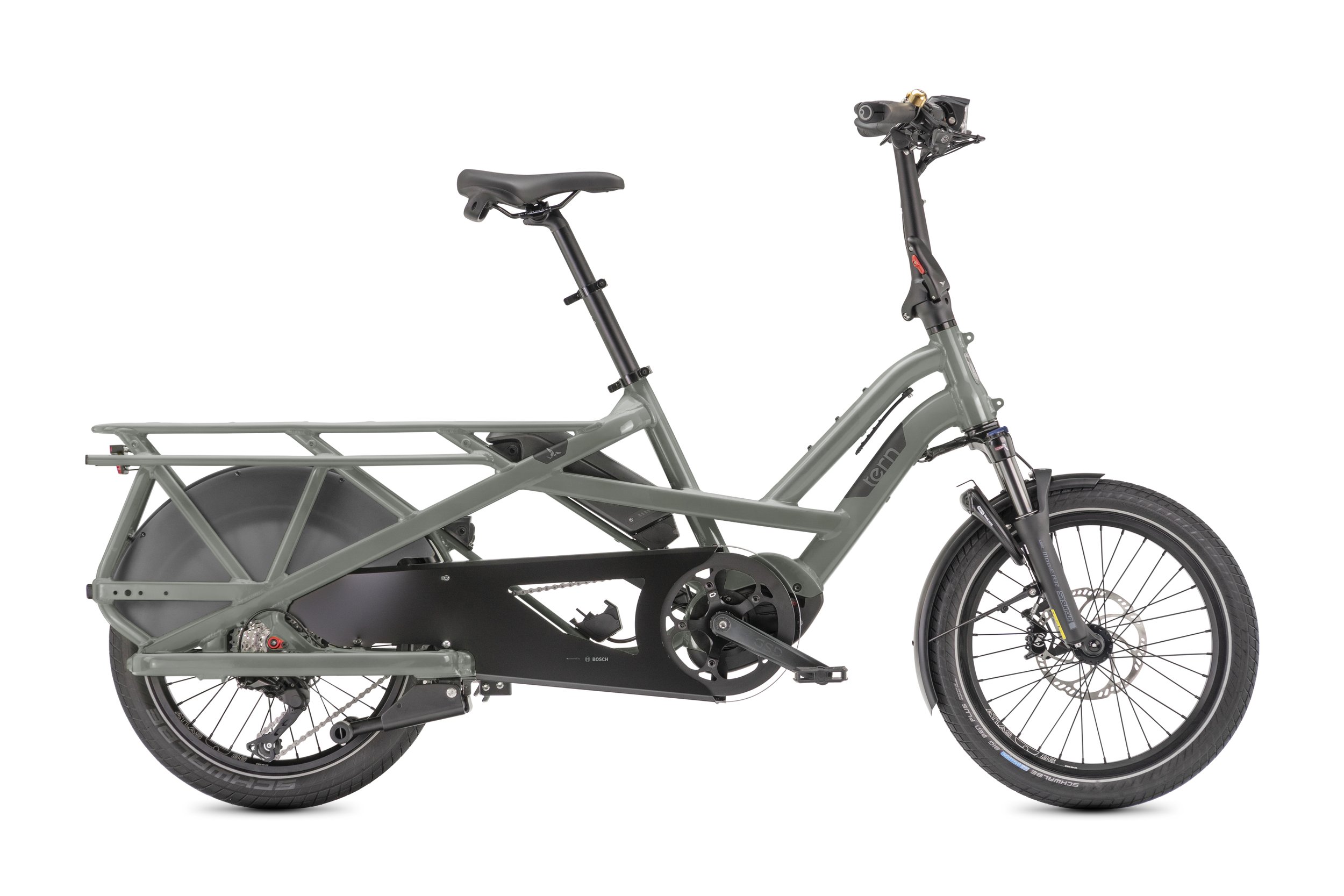 Tern GSD S10 Electric Cargo Bike in Dark Sage